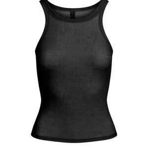 SKIMS Black Ribbed Tank Top